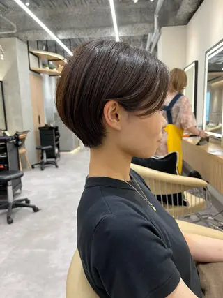 ショート レイヤー縮毛矯正 ささきすずね💗のヘアスタイル