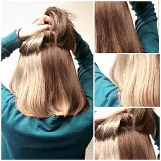 ミディアム カラー ヘアアレンジ 次世代シールエクステ 錦糸町 小泉 朋之のヘアスタイル