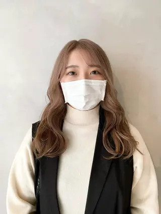 ロング カラー ハイトーン×レイヤー ／遠藤将太のヘアスタイル