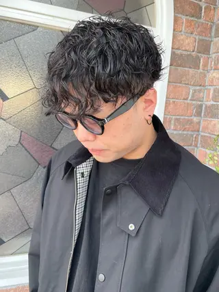 ミディアム パーマ メンズ Mintleaf 💛MAYUKOのヘアスタイル