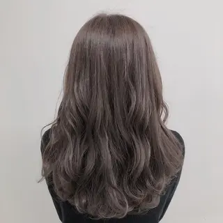 セミロング ブリーチ✖️ 縮毛LANDのヘアスタイル