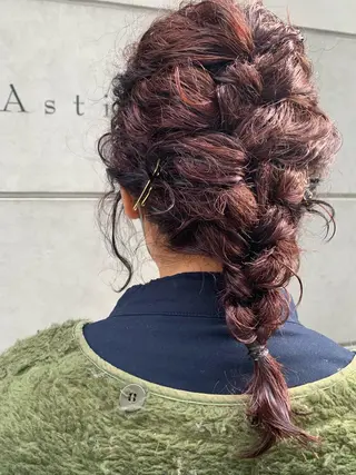 ヘアアレンジ ブリーチなしWカラー /地毛風/小林凪沙のヘアスタイル