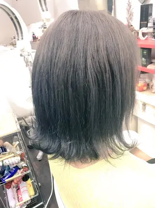 ミディアム カラー 岩谷/ブリーチ 🪽透明感カラーのヘアスタイル