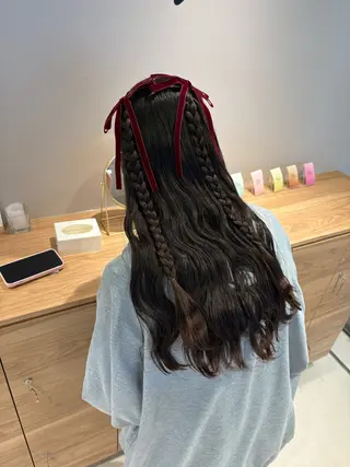 ロング ヘアアレンジ yuka/ ヘアセットのヘアスタイル