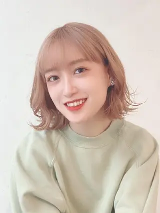 ミディアム ヘアアレンジ カラー ALLENhair (アレンヘアー九条)のヘアスタイル