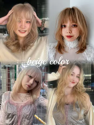 セミロング カラー 柔らかい艶暖色 レイヤー🫧姫汝のヘアスタイル