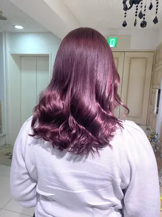 セミロング カラー ヘアアレンジ 透明感カラー 古山 結季🌙🖤のヘアスタイル