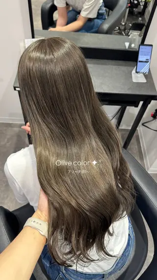 セミロング カラー ヘアアレンジ Over hair_ misakiのヘアスタイル