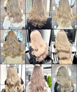 ロング カラー シールエクステ特化 ハイトーン、NANAのヘアスタイル