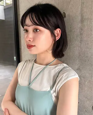 ショート カラー 🌱小顔ヘア/ボブ ミディアム/双葉🌱のヘアスタイル