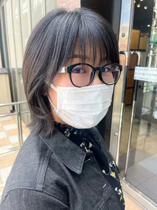 ミディアム カラー メンズ 久木原 ゆりのヘアスタイル