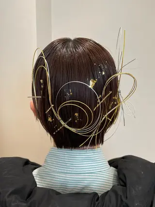 ショート ヘアアレンジ サソウ ユリエ🥥のヘアスタイル