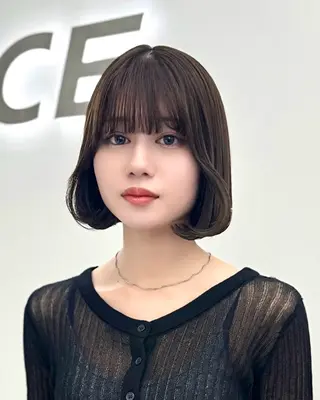 ショート カラー ヘアアレンジ 縮毛矯正🤍 盛れるボブ/ひかりのヘアスタイル