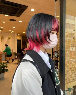 ショート カラー 似合わせ レイヤー須川のヘアスタイル