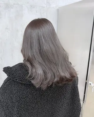 ミディアム カラー ヘアアレンジ 高橋大樹/グレージュ 透明感/髪質改善のヘアスタイル