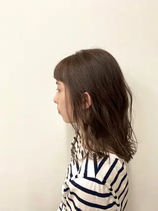 セミロング カラー うる艶ヘア♡韓国好き 透明感　shotaのヘアスタイル