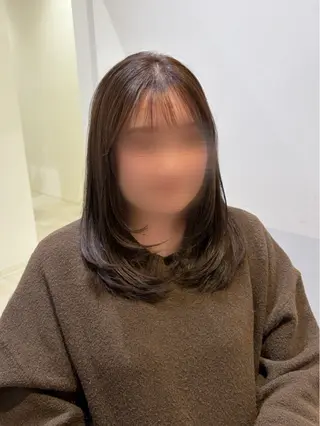 セミロング カラー 韓国ヘア・カラー 🩵SHIZUKUのヘアスタイル