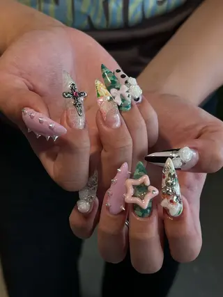 ネイル Hata nail 🎀個性派ニュアンスのネイルデザイン