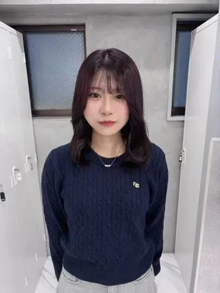 セミロング カラー 心愛/天神/レイヤー /透明感カラー/艶髪のヘアスタイル