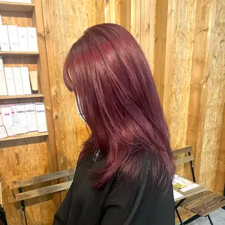 カラー まろみ暖色×ボブ ×chia🕯のヘアスタイル