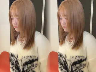 セミロング ayaka🫧 梅田ダブルカラーのヘアスタイル