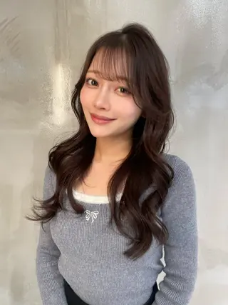 ロング 韓国✖️網紅🖤 パーマYURIYAのヘアスタイル