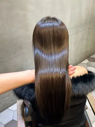 ロング カラー ninaアイドル前髪 ×透明感🎀のヘアスタイル