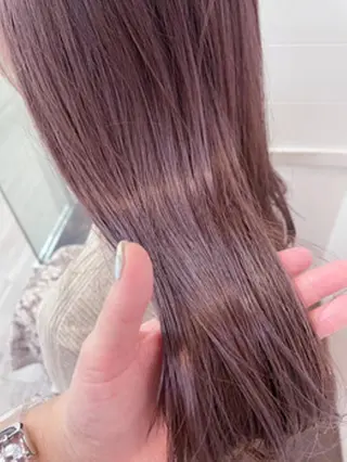 ミディアム カラー パーマ ヘアアレンジ 【ヘアケア特化型】 newi天王寺のヘアスタイル