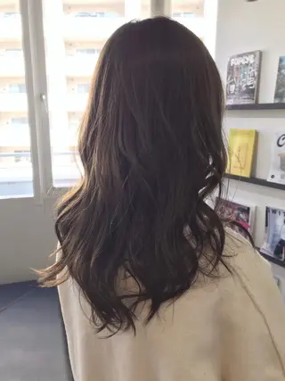 セミロング カラー 川崎 龍馬のヘアスタイル