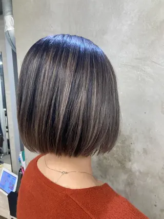 ショート カラー ヘアアレンジ ブリーチ&似合せボブ 田中寛十のヘアスタイル