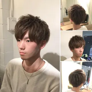 ショート カラー メンズ 薮 恵一のヘアスタイル