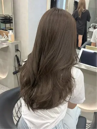 セミロング カラー ヘアアレンジ fumika🎀 ベージュのヘアスタイル