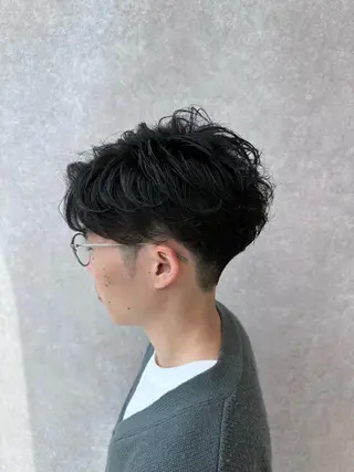 パーマ メンズ 【𝐀𝐬𝐡大森】 石崎竜祐のヘアスタイル