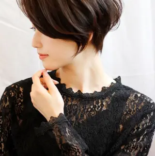 ショート 境 希望のヘアスタイル