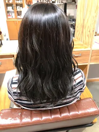 セミロング カラー パーマ ヘアアレンジ 暖色ボブ 🍊rikakoのヘアスタイル