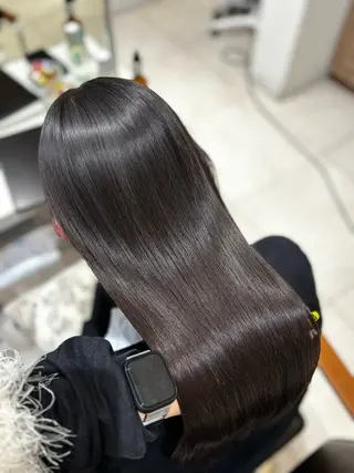 ロング オリーブ/韓国風 まつパ/himariのヘアスタイル