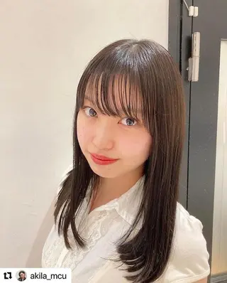 ロング カラー ヘアアレンジ エグチ アキラのヘアスタイル