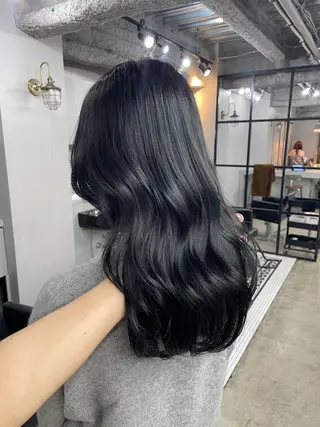 ロング カラー 新宿/韓国ヘア/ 髪質改善ストレートのヘアスタイル
