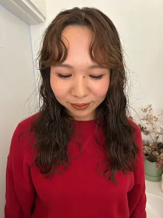 ロング パーマ maho/垢抜け カラーパーマメイクのヘアスタイル