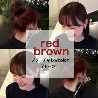 ショート カラー 愛結 暖色カラー🎀🩰のヘアスタイル