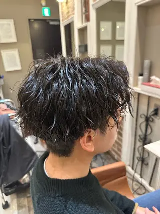 パーマ メンズ 石井秀二郎メンズ パーマ京都河原町のヘアスタイル
