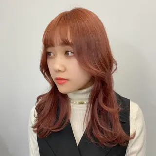 ロング カラー パーマ ヘアアレンジ メンズ キッズ ネイル マツエク・マツパ アイブロウ エクステモデル募集 💗大阪梅田/川上のヘアスタイル