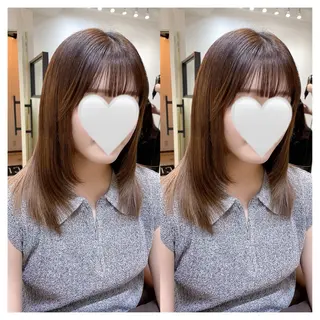 ミディアム カラー 村山 茉衣のヘアスタイル