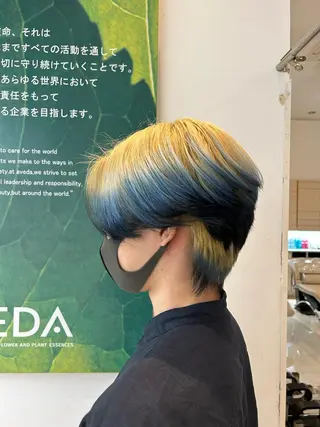 ショート カラー メンズ 生田 比奈のヘアスタイル