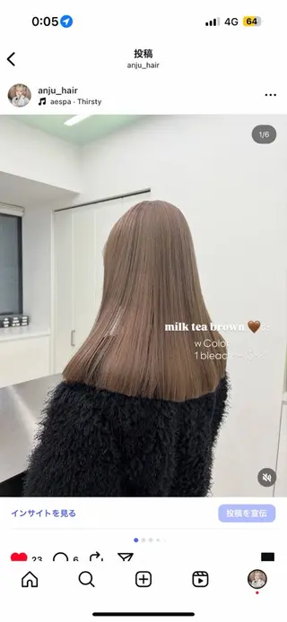 カラー 透明感ベージュ🎀 Anju/渋谷🎀のヘアスタイル