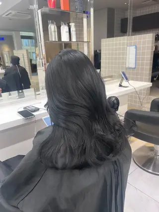 ロング カラー パーマ ヘアアレンジ メンズ キッズ ブリーチなしカラー/ ブラウン/レイヤーのヘアスタイル
