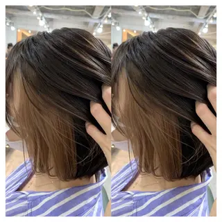 ミディアム カラー 村山 茉衣のヘアスタイル
