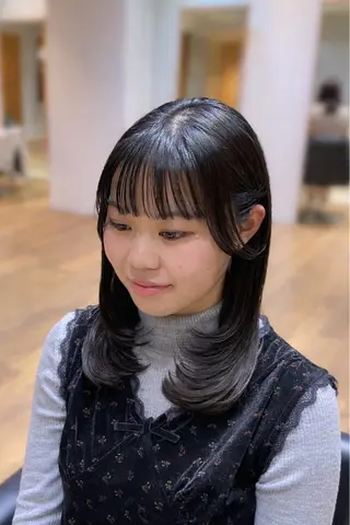 ミディアム カラー 縮毛矯正/レイヤー 🌙児玉光瑠のヘアスタイル