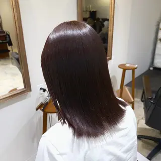 ミディアム レイヤーカット 縮毛矯正 高杉颯汰のヘアスタイル