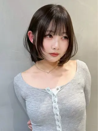 カラー レイヤー/暖色カラー /パーマ/落合 歩夢のヘアスタイル